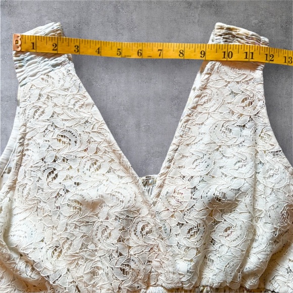 Annabella Cream Floral Cotton Maxi Dress Boho Dress Size M/L NWOT - Picture 16 of 16